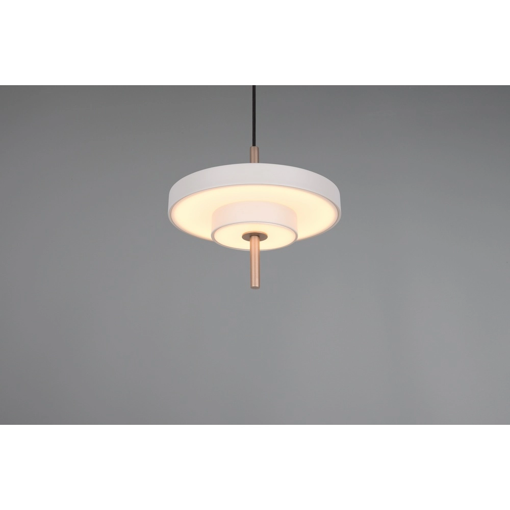 Design-Pendelleuchte Keaton weiß Ø 20cm Trio 4017807653328