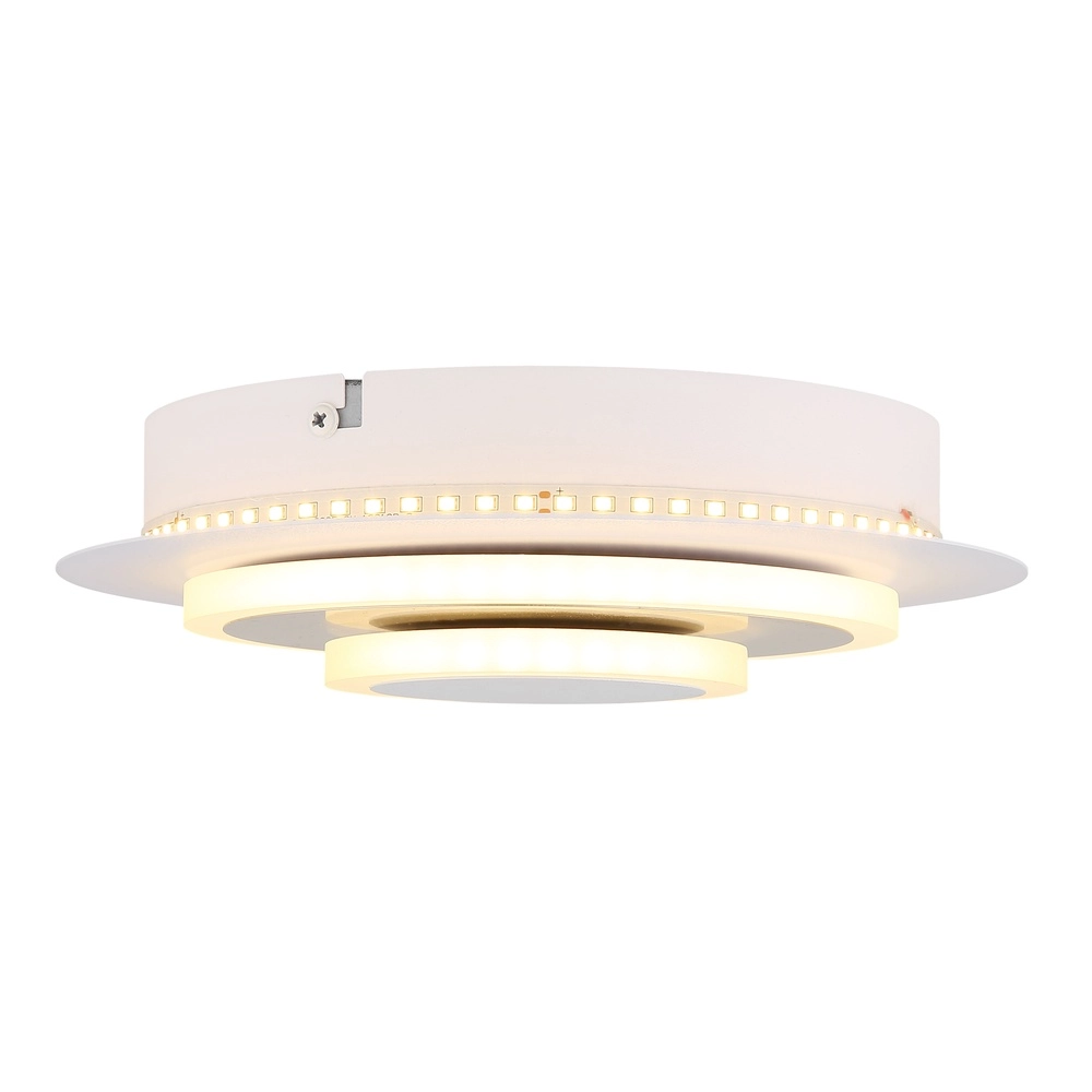 Weiße Wandlampe Odonell mit Holz Globo 9007371569410