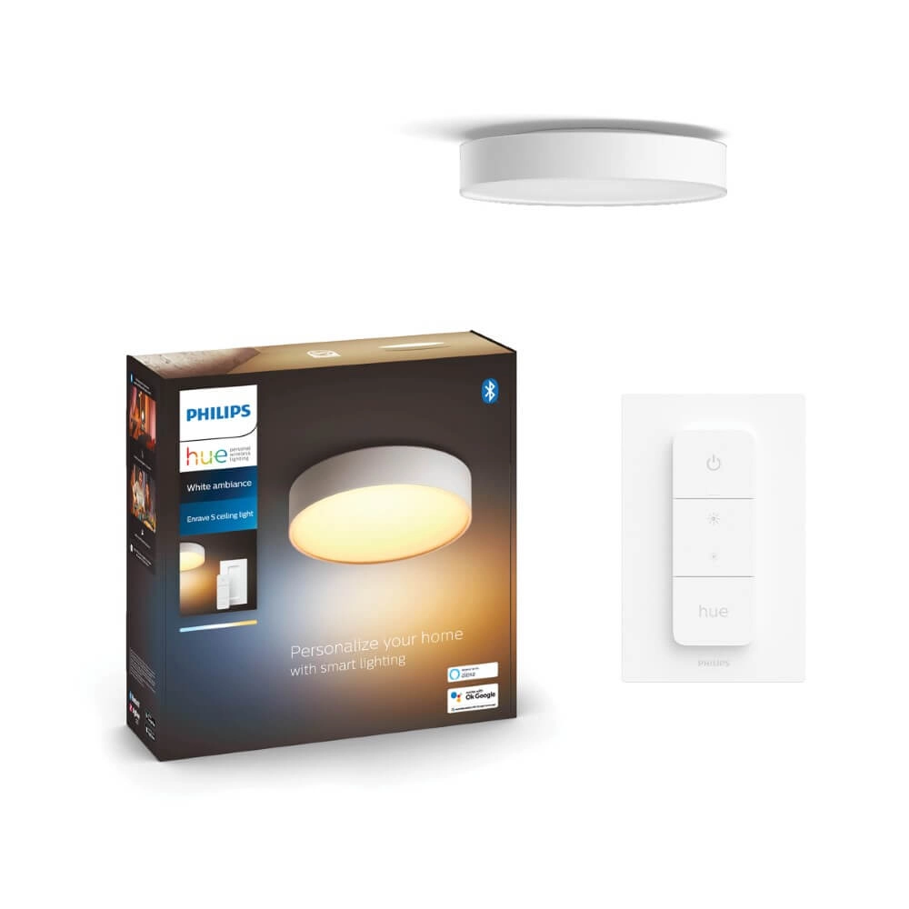Deckenleuchte Hue Enrave S - White Ambiance Ø 26,1cm weiß Philips 8718696176412