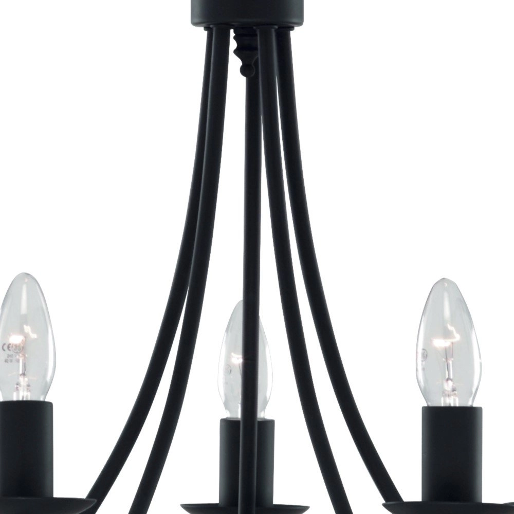 Schwarzer Kronleuchter Maypole 5-Licht Searchlight 5013874205957