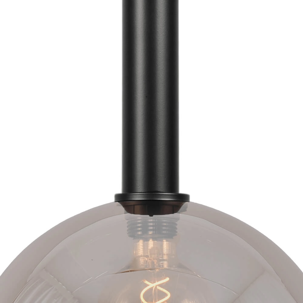 Hängelampe Ø 30cm Bella 2 Schwarz mit goldenem Glas Masterlight 8718121334318