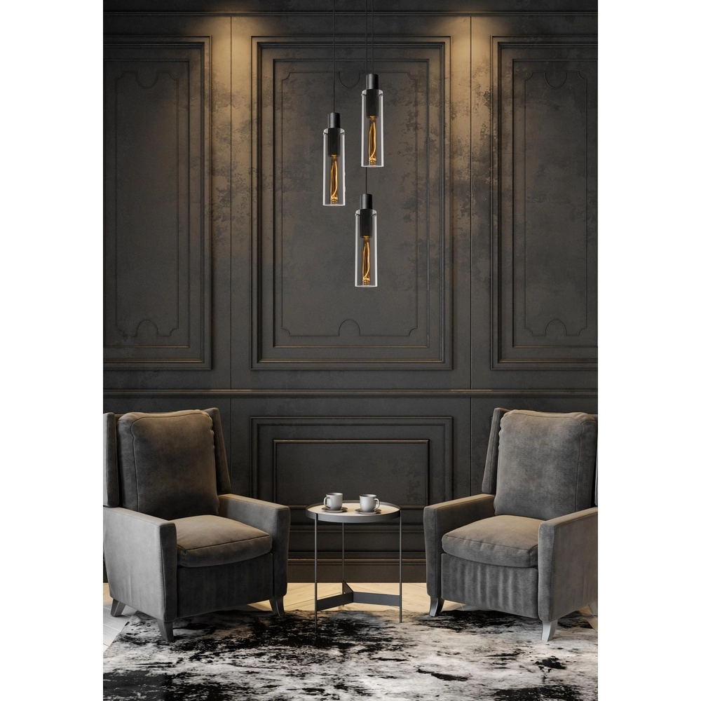 3-Licht Pendellampe Orlando Rauchglas Lucide 5411212740731