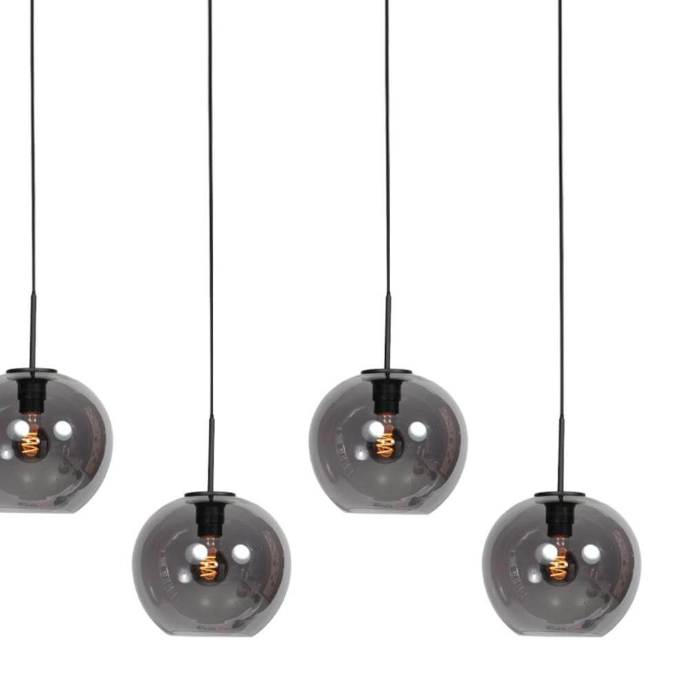 Pendelleuchte HaloSwap schwarz mit Kugel-Rauchglas Steinhauer 8712746179668