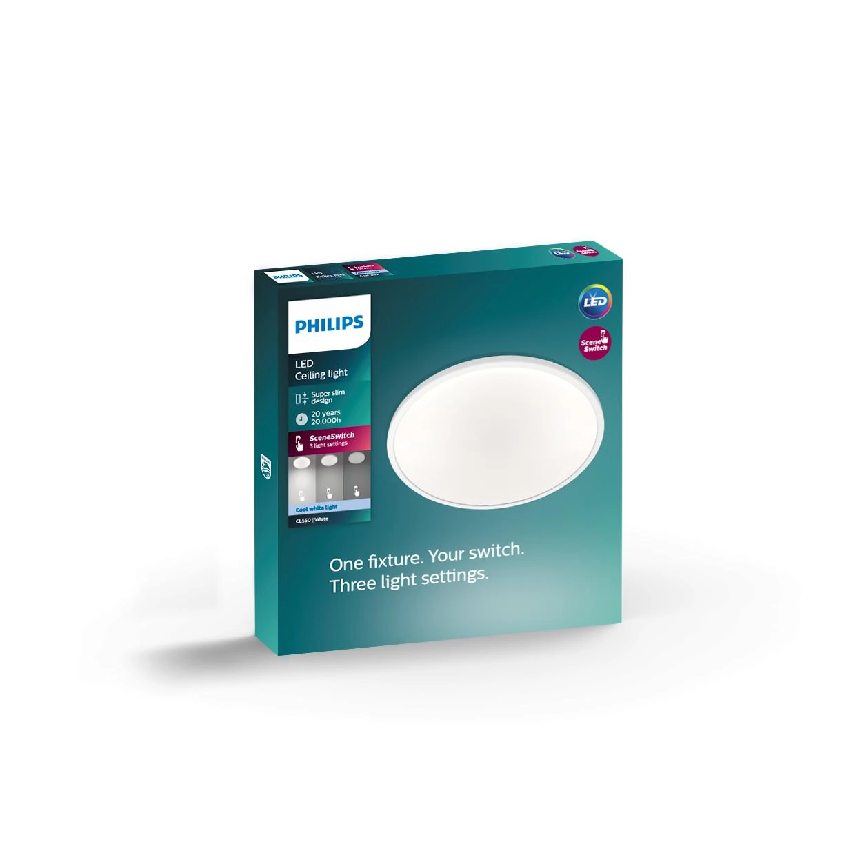 Deckenleuchte Super Slim 4000K Weiß Philips 8718699681074