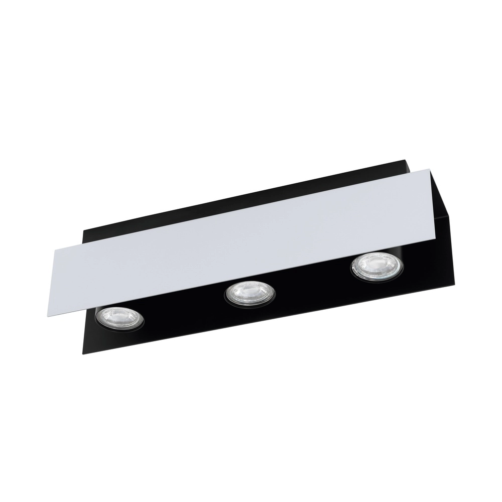 Deckenlampe Viserba 3-Licht weiß und schwarz