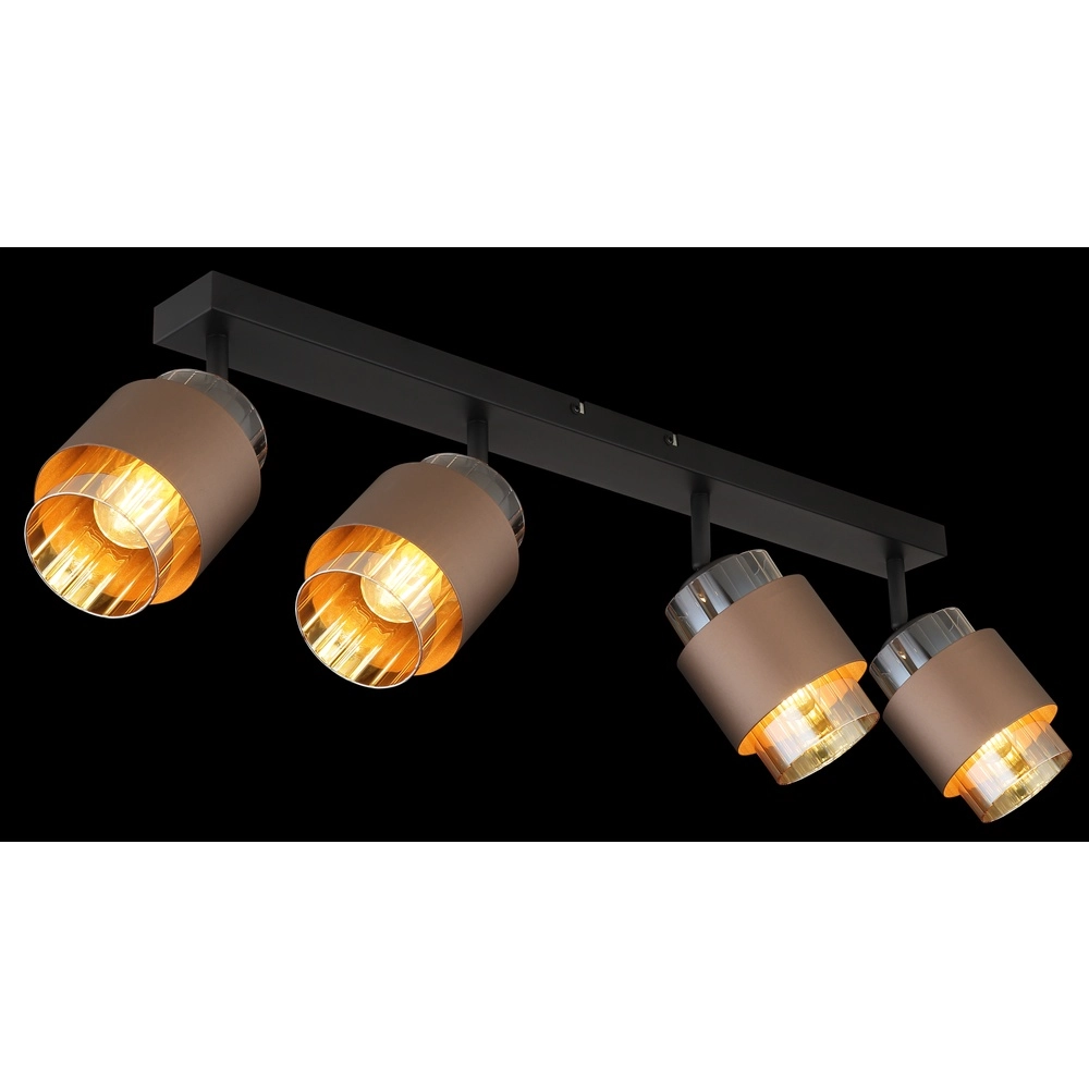 Design-Deckenlampe Milley 4-Licht Schwarz Globo 9007371589340