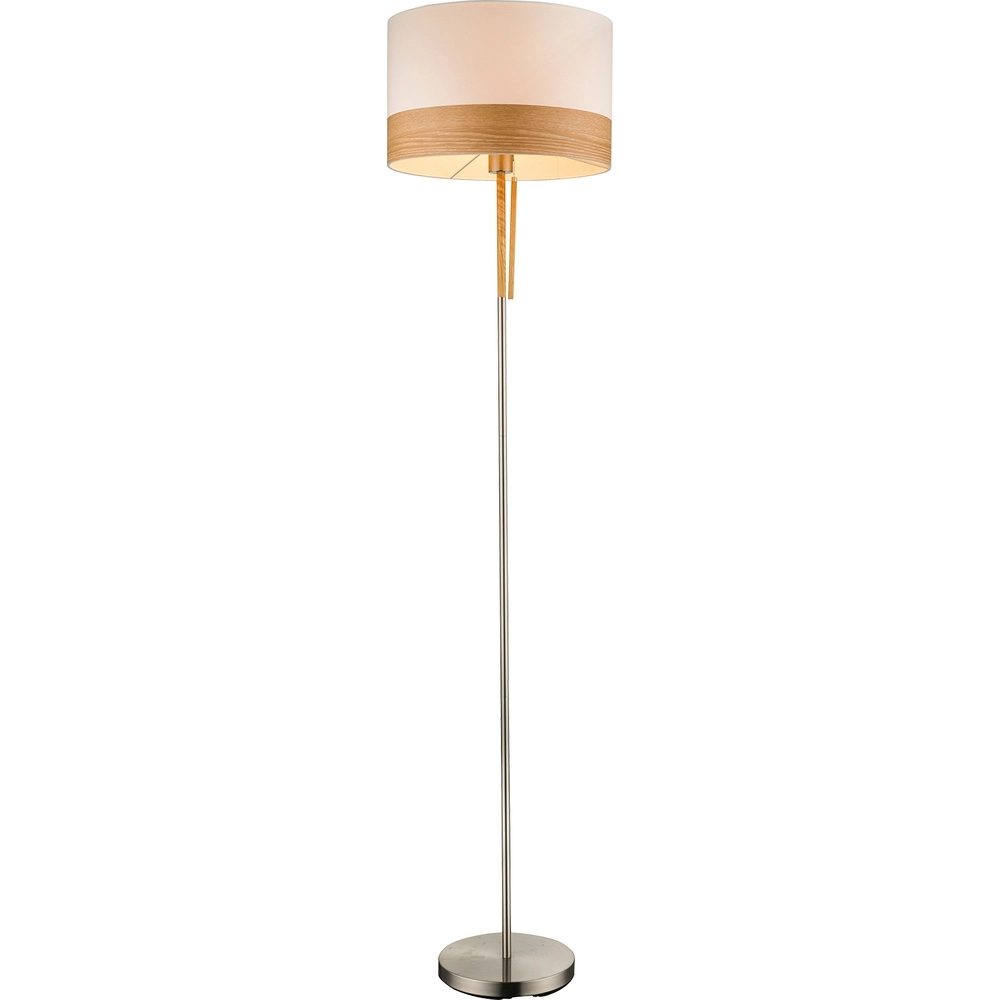 Stehlampe Chipsy mit Holzoptik Ø 40 cm