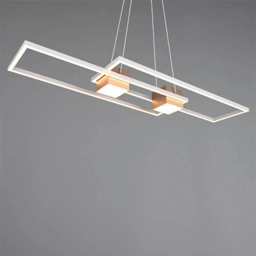 LED-Hängelampe Büro Albany rotes Kupfer Trio 4017807610352