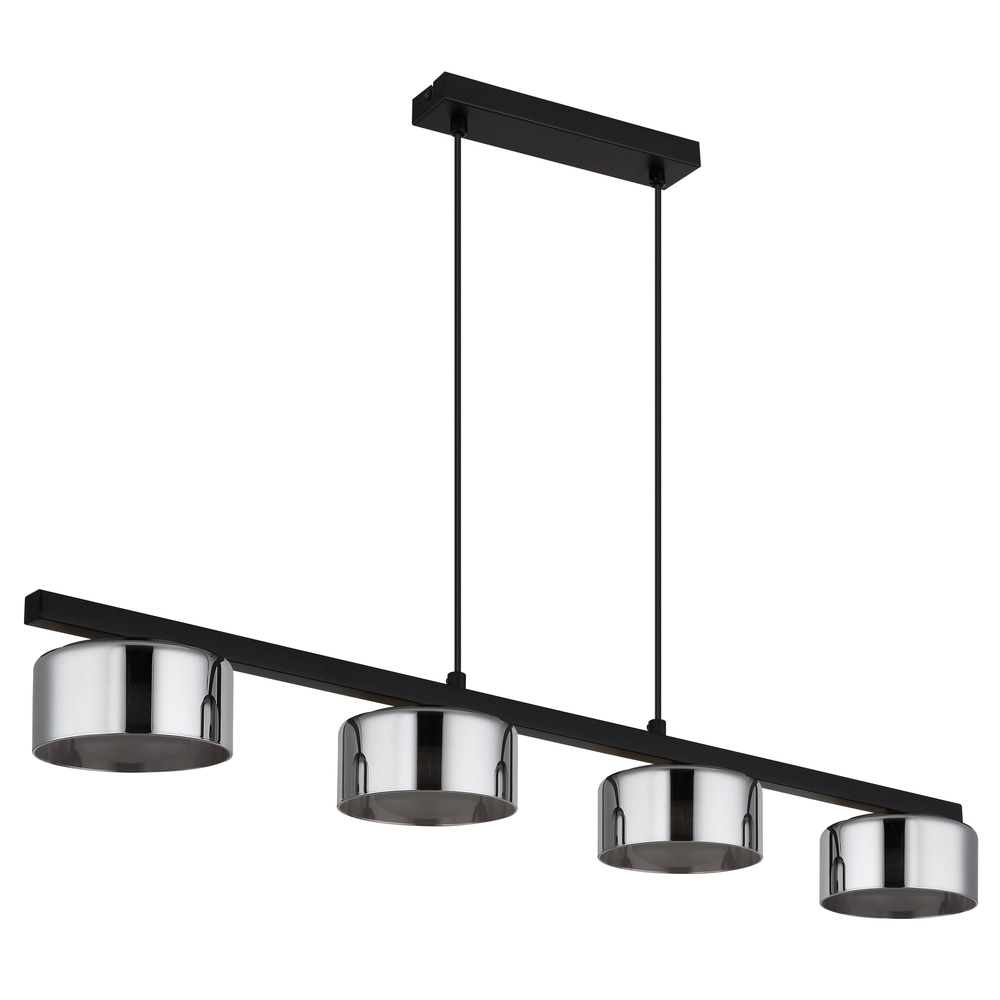 Design-Pendellampe Higgins 4-Licht Schwarz Globo 9007371525829