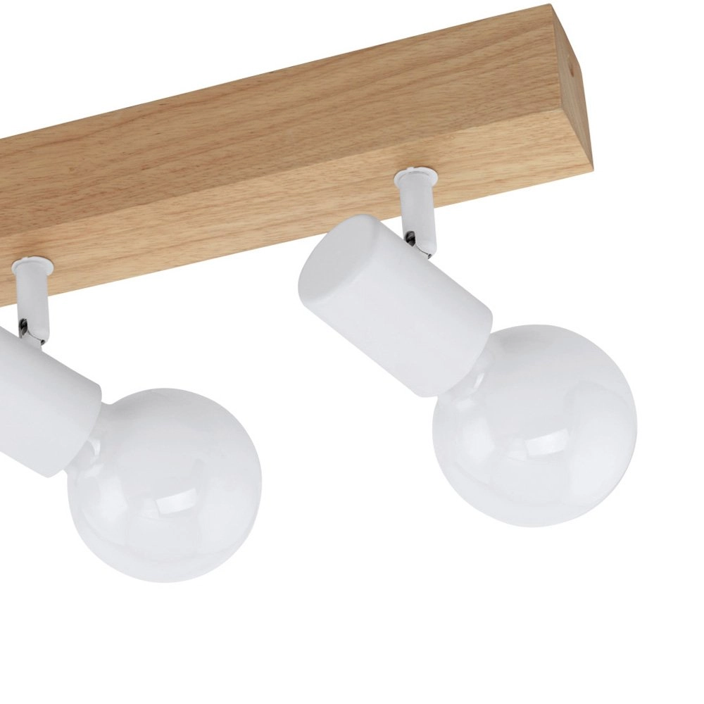 Deckenstrahler Townshend 3 4-helles Holzbraun mit Weiß Eglo 9002759994853