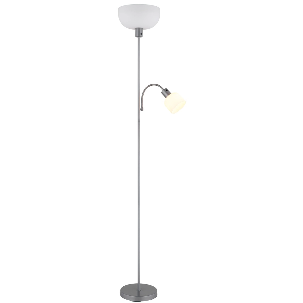 Stehlampe Hinton Silbergrau Globo 9007371531592