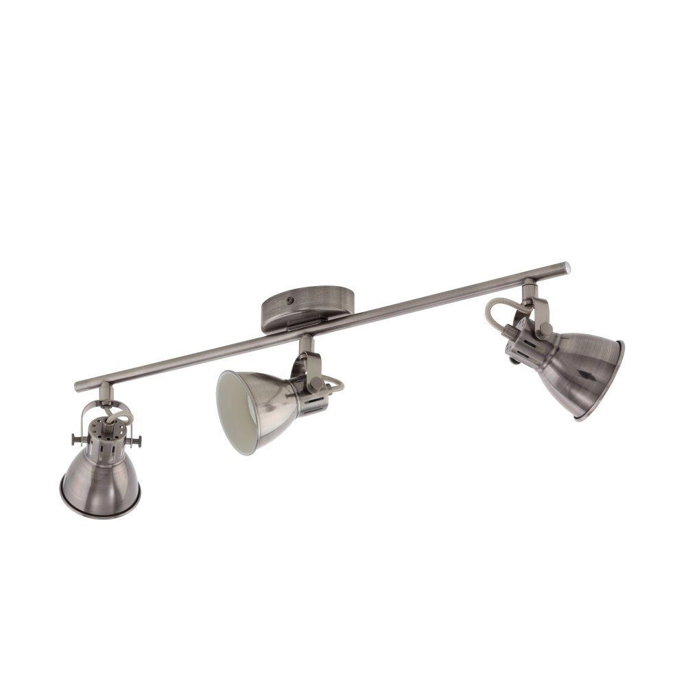 LED-Deckenlampe Seras 3-Licht-Nickel mit Sahne