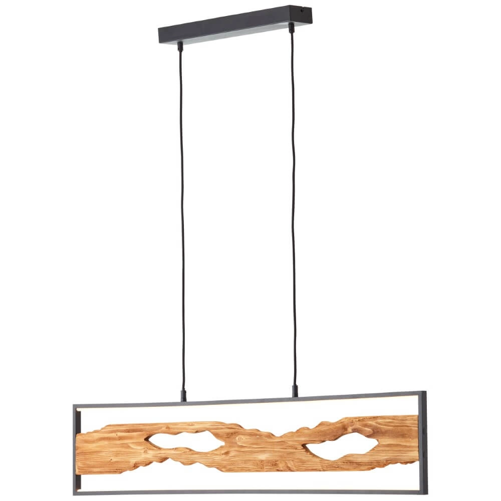 LED-Hängelampe Chaumont mit Holz Brilliant 4004353411786