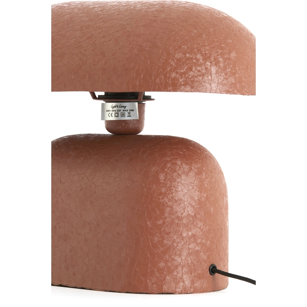 Tischlampe Todd Oval – matt dunkelorange Light & Living 8717807818913