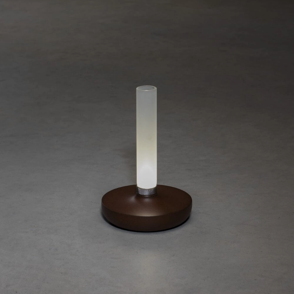 Wiederaufladbare Tischlampe Biarritz rostbraun KonstSmide 7318308279732