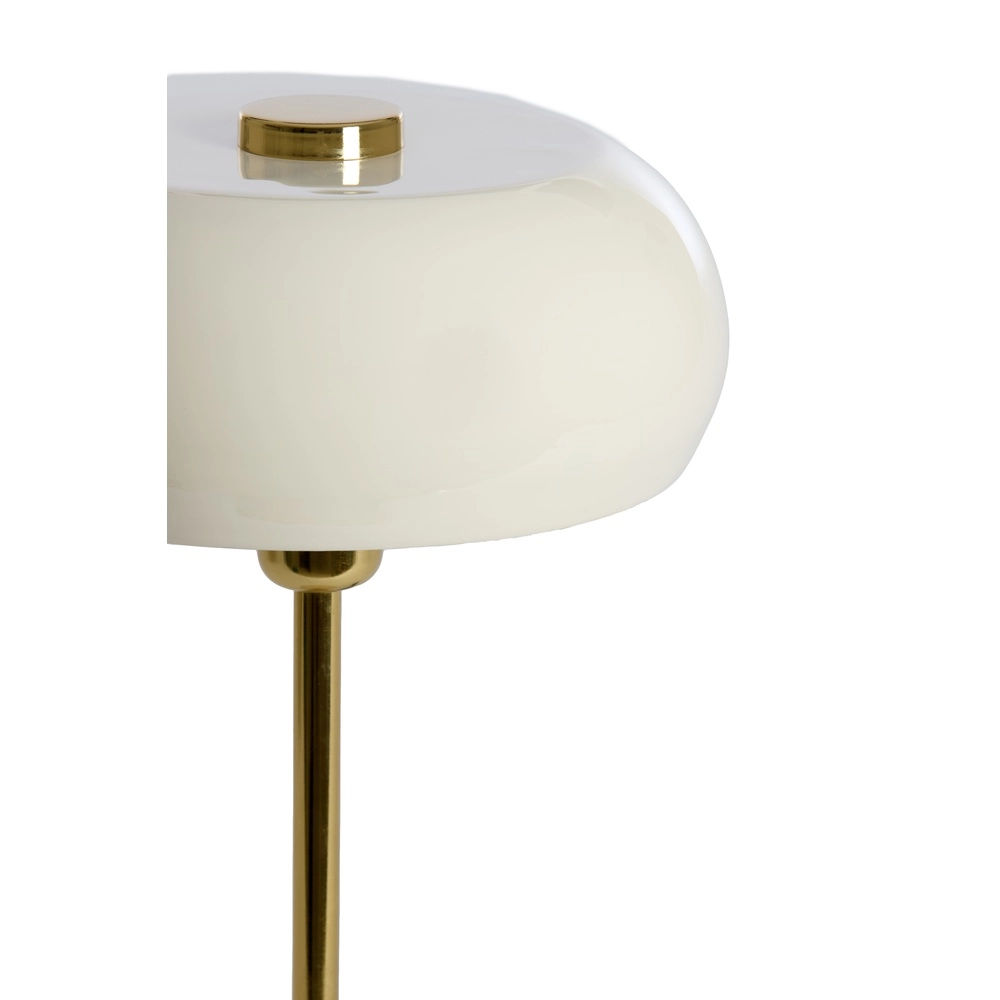Tischlampe Surin Ø 26cm – Glanzcreme mit Gold Light & Living 8717807740979