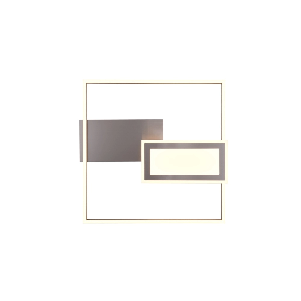 Quadratische Deckenleuchte Spiro Nickel 50cm Trio 4017807612462