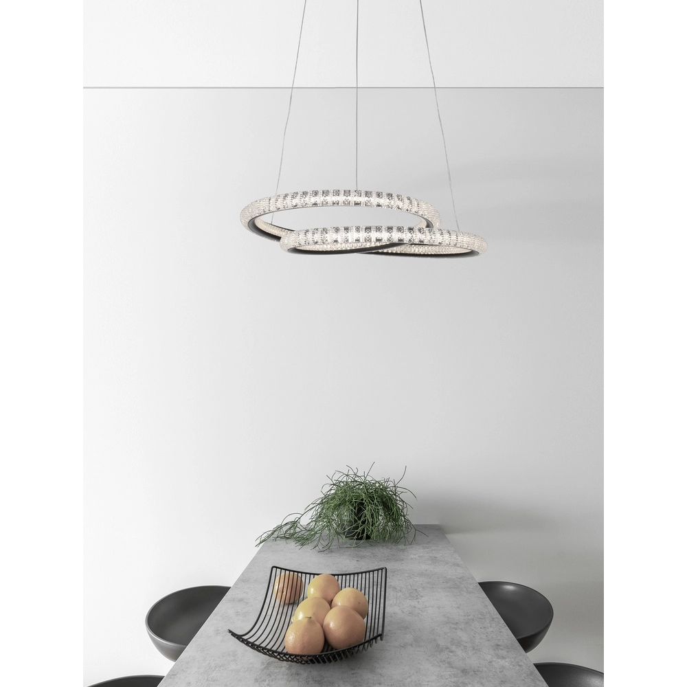 Design-Pendelleuchte Ginevra schwarz Ø 48cm Lyora 5212017433480