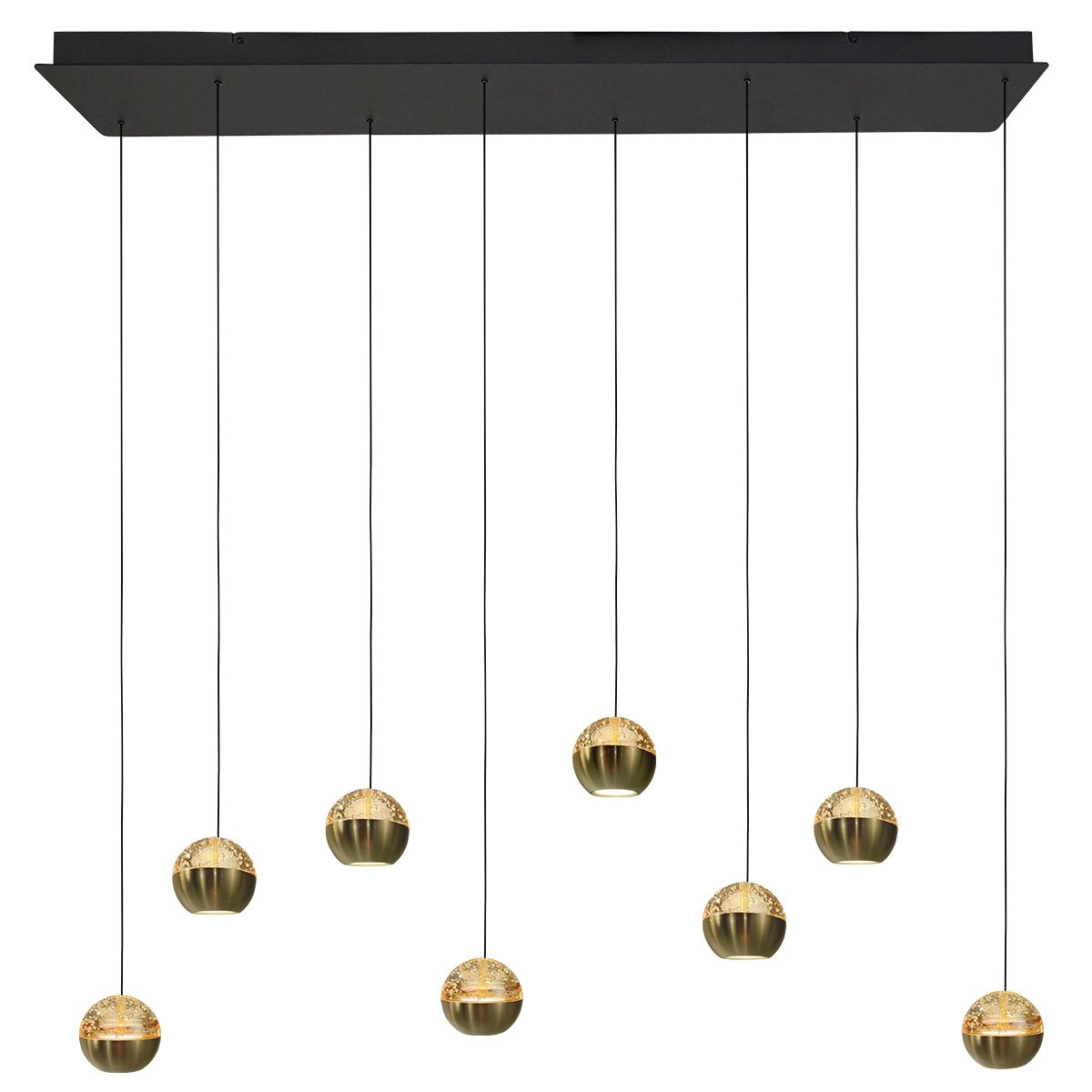 Esstisch-Pendellampe 115 cm Belluno 8-Licht-LED – Schwarz Steinhauer 8712746184020