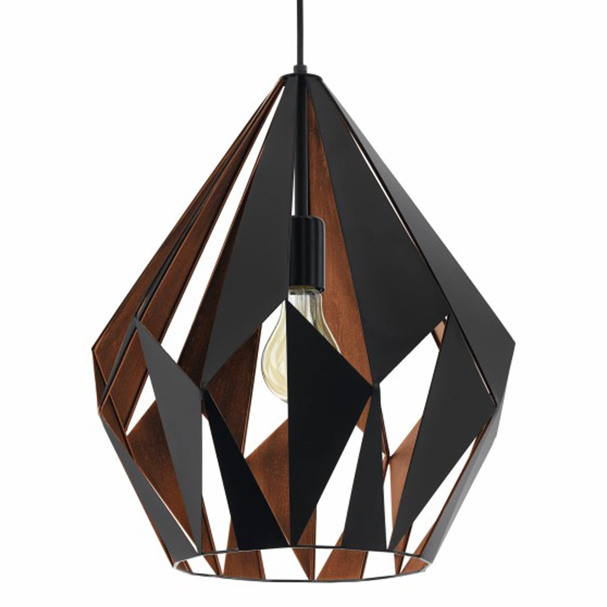 Pendelleuchte Carlton 1 38 cm schwarz mit rotem Käufer Eglo 9002759498788