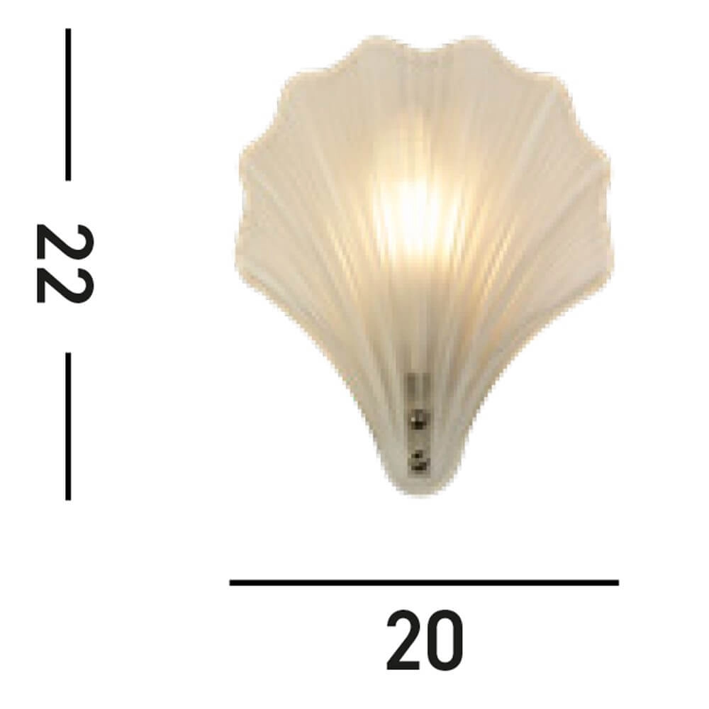 Wandleuchte Shell mit weißem Glas Searchlight 5053423271125