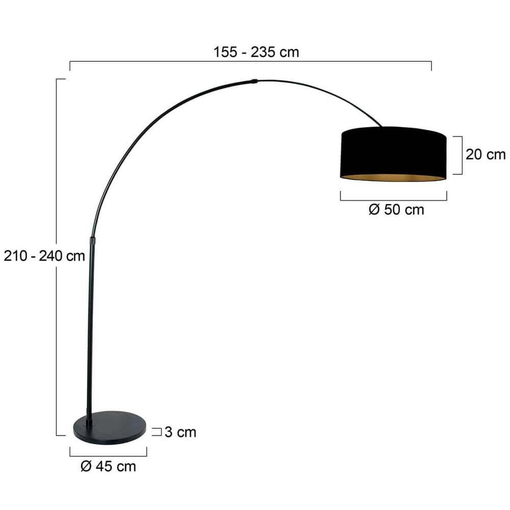 Bogenlampe Sparkled Light schwarz Steinhauer 8712746175530