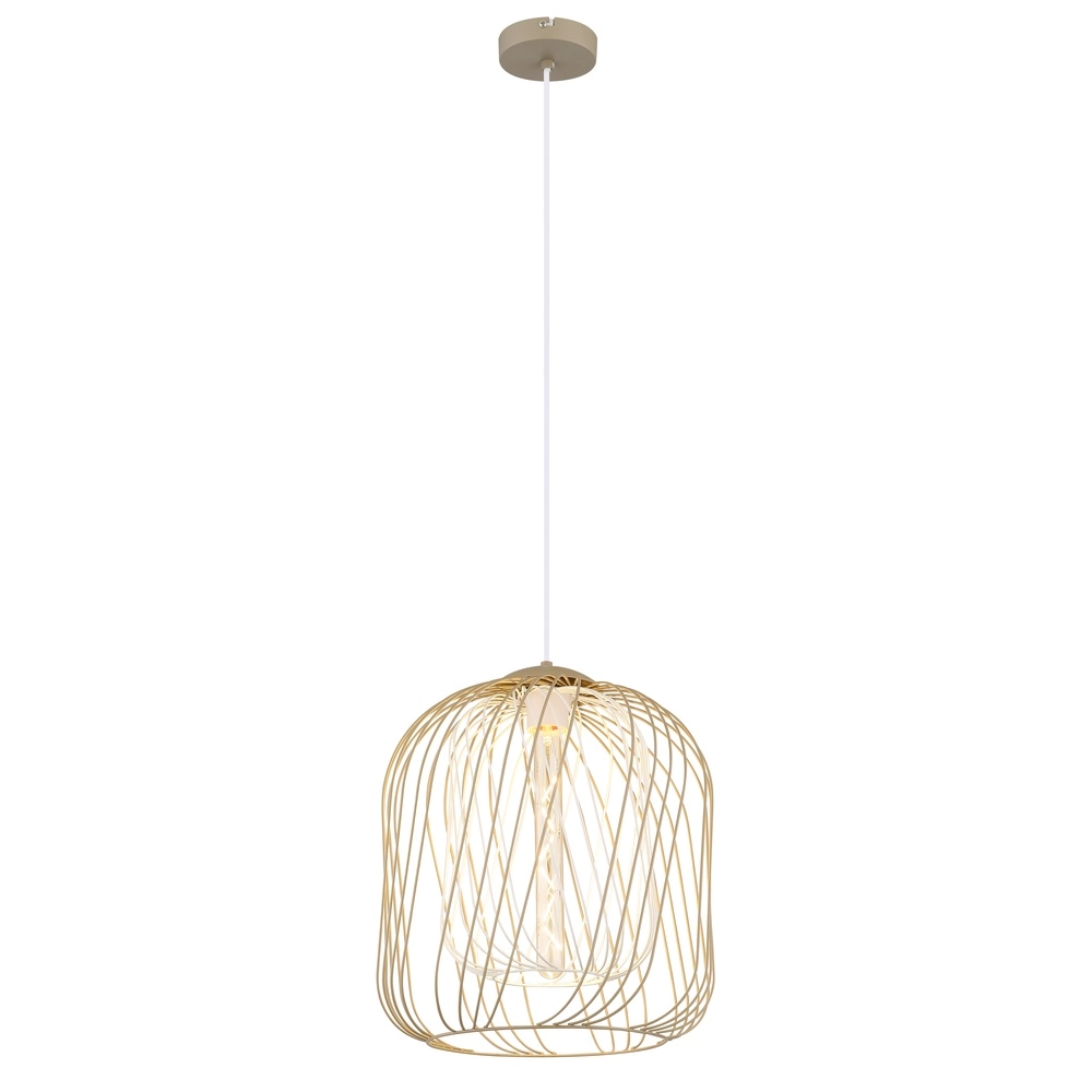 Pendelleuchte Dichti sandbraun Ø 35cm