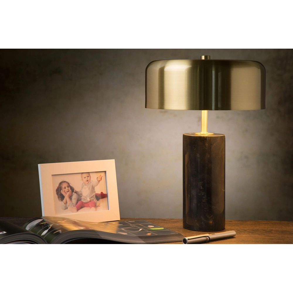 Tischlampe Mirasol Schwarz mit Gold Lucide 5411212343390
