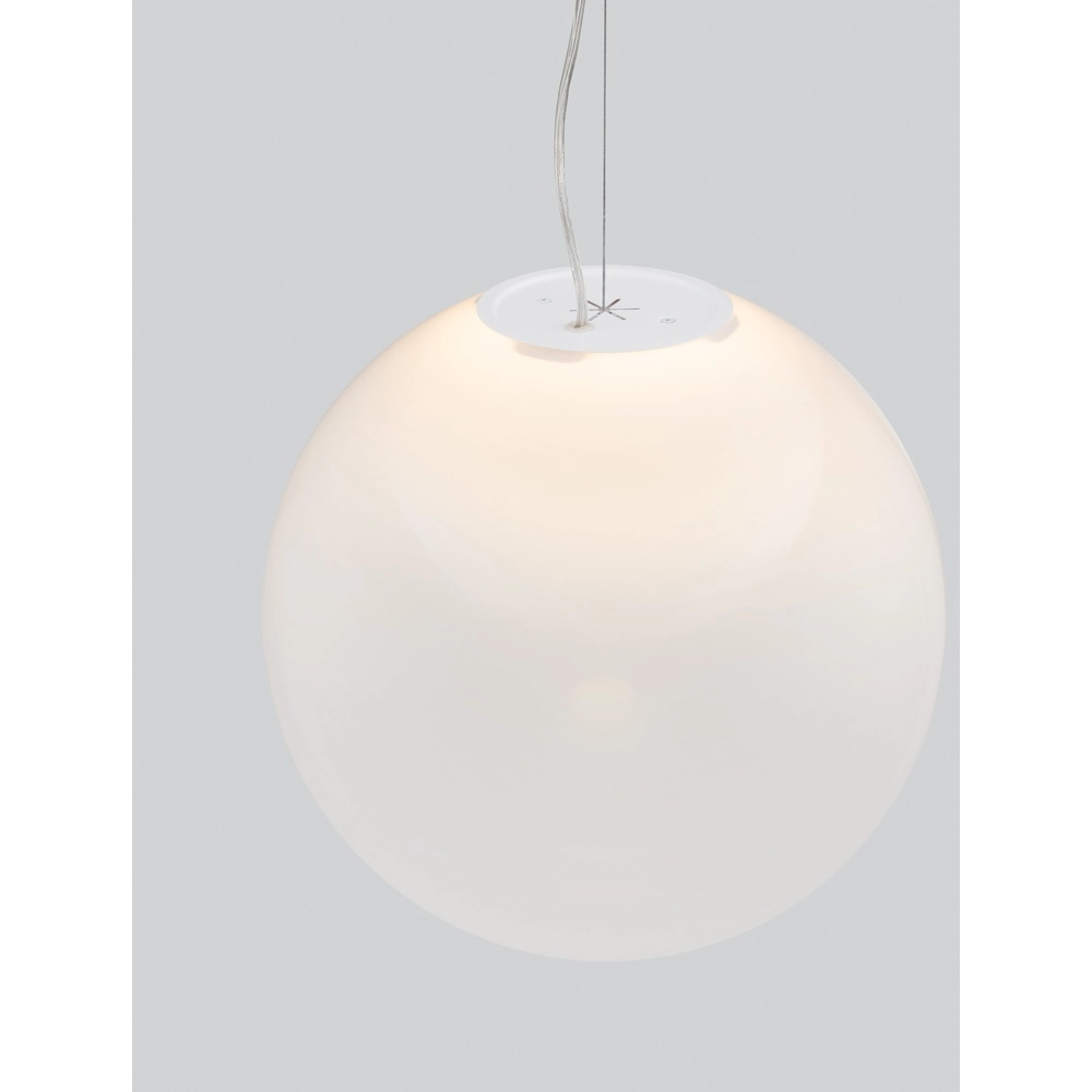 Weiße Pendelleuchte Bolita Glühbirne Ø 40cm