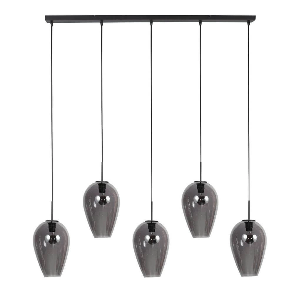 Pendelleuchte HaloSwap schwarz mit Rauchglas Steinhauer 8712746179651
