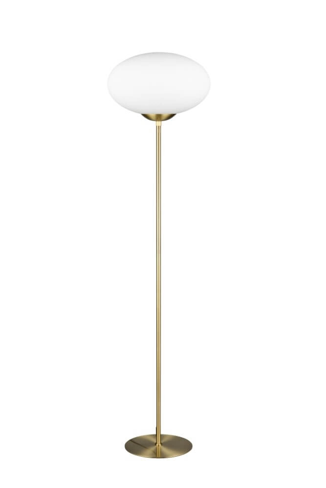 Stehlampe Fomento Ø 40 cm – Messing mit weißem Glas Trio 4017807616156