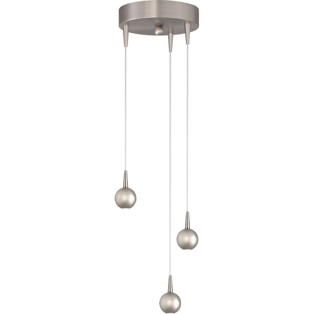 3-Licht Pendellampe Talana Nickel Ø 17 cm DTW