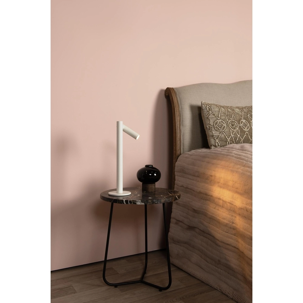 Wiederaufladbare Tischlampe Antrim weißes IP54 Lucide 5411212272218