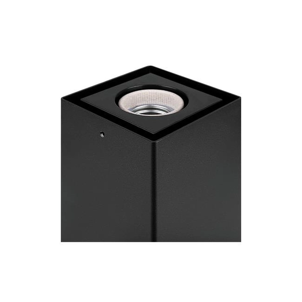 Moderne Gartenlampe Denver Schwarz mit Rauchglas 30 cm Lyora 5904703019589