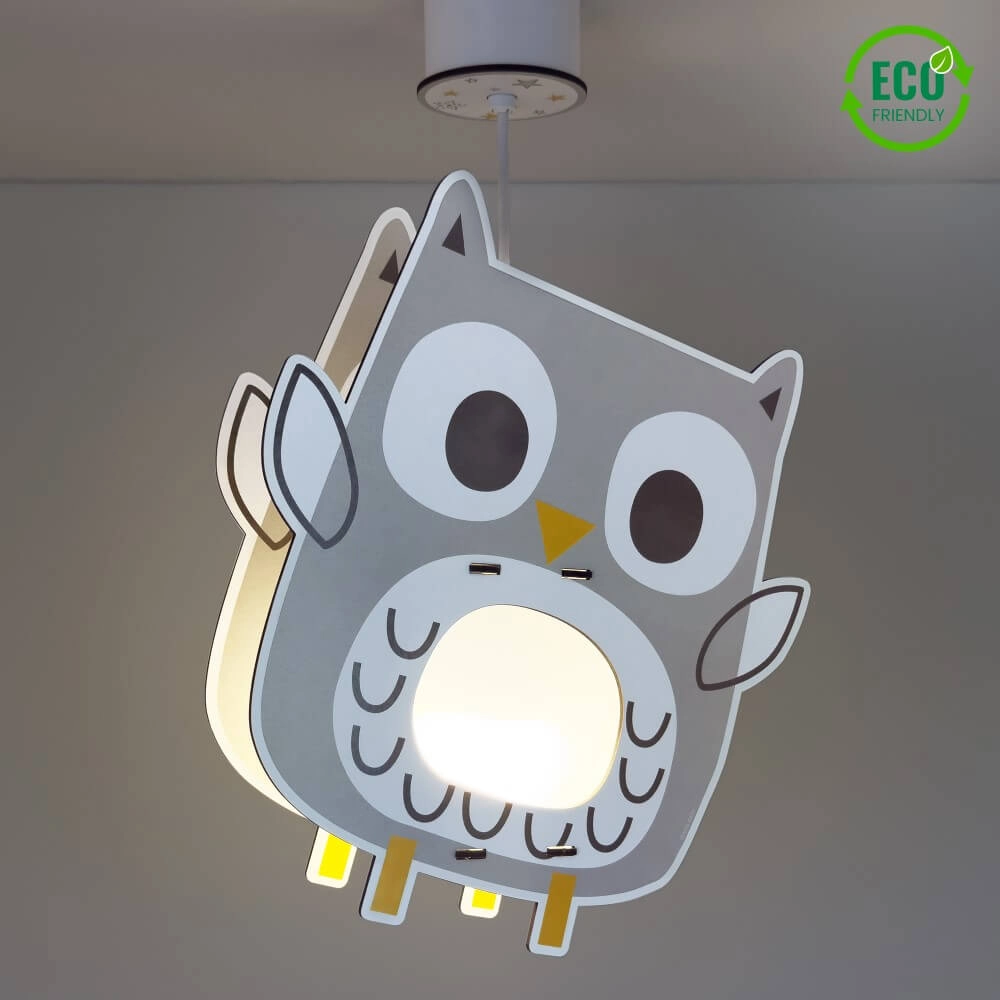 Pendelleuchte für Kinderzimmer Owl Ø 25cm x 50cm weiß Dalber 8420406633978