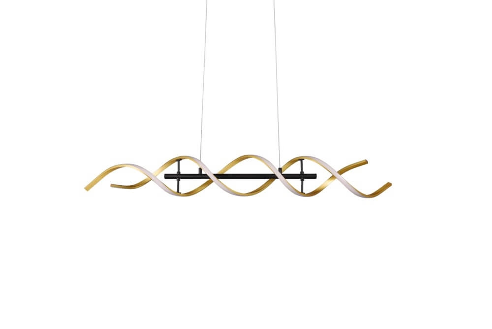 Design-LED-Hängelampe Sequence schwarz mit gold Trio 4017807540734