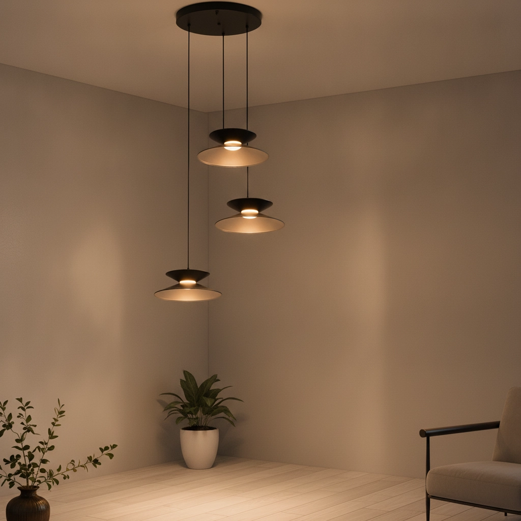 Design-Pendelleuchte Morfi 3-flammig schwarz