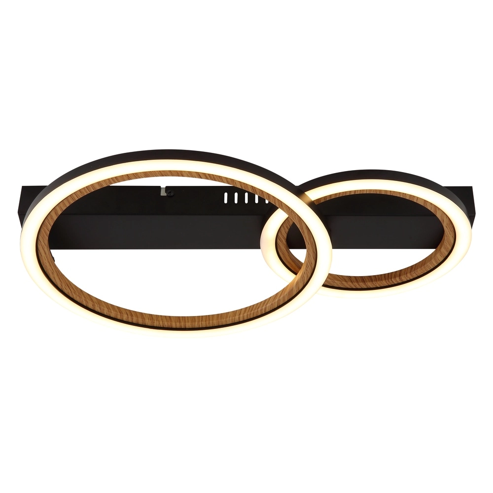 Deckenlampe Dakari I 2 schwarze Ringe Globo 9007371522798