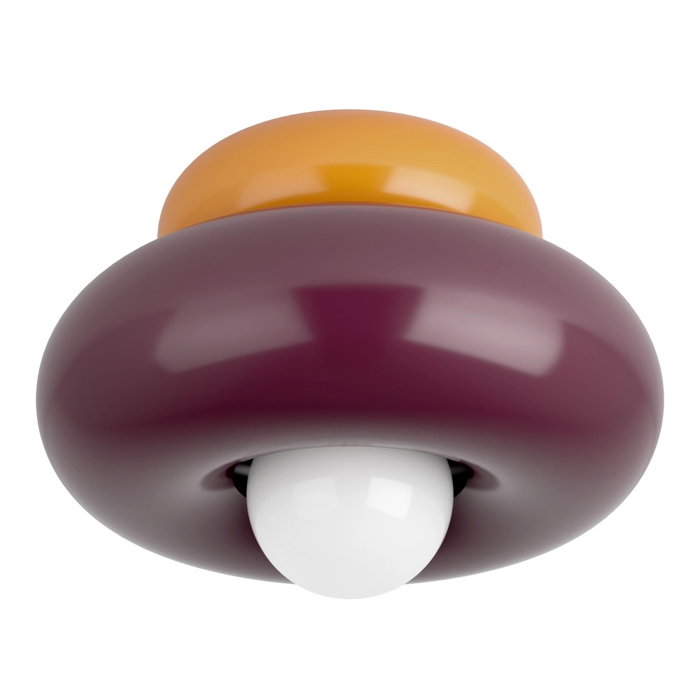 Design-Deckenlampe Torchiarolo Orange mit Burgunderrot