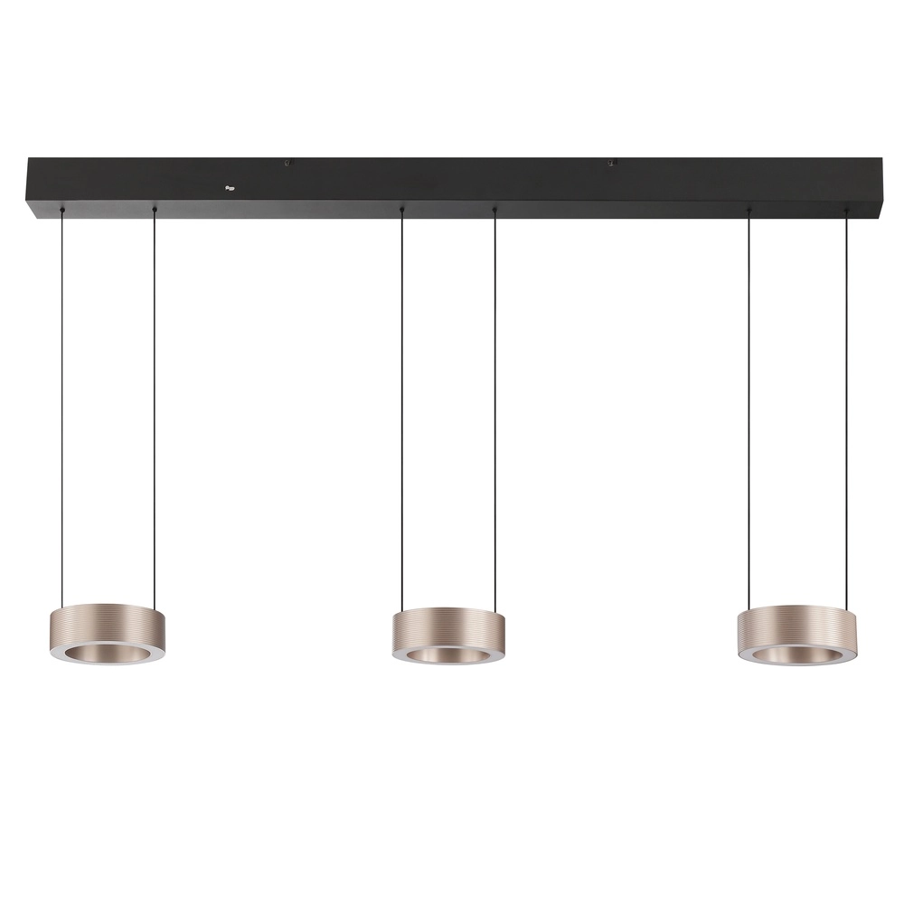 Design-Pendellampe Axion 3-hell schwarz mit Braun Brilliant 4004353477195