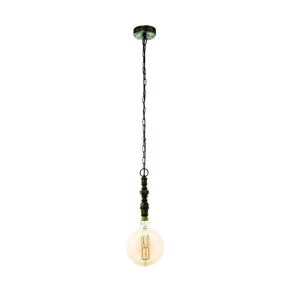 Gotische Pendellampe Nasiti Schwarz und Gold