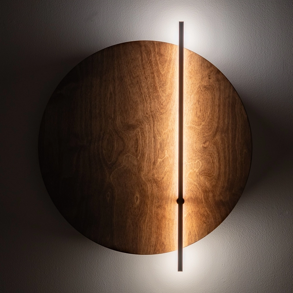Holzwandlampe Sunset Led Ø 50cm Lyora 5903139114325