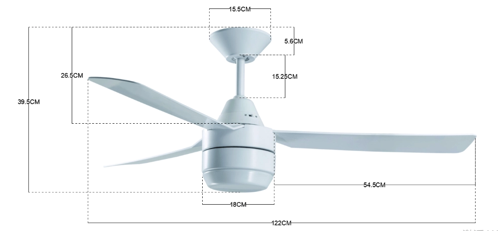 Deckenventilator weiß mit Lampe Calypso Ø 122cm IP20 Beacon 9333509129752