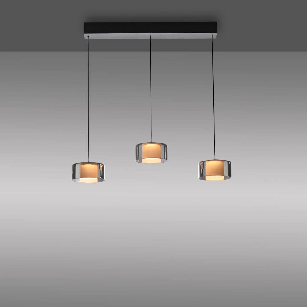 Hängelampe mit 3 Leuchten Rika Schwarz Paul Neuhaus 4012248383070