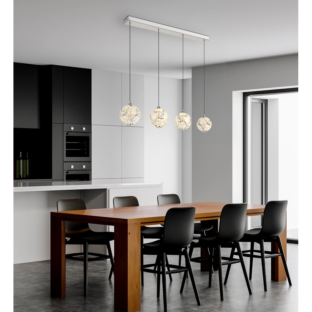 4-Licht Pendellampe Virina Chrom Globo 9007371481255