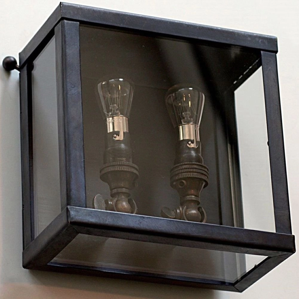 Ländliche Außenlampe Vitrine 2L 15 cm