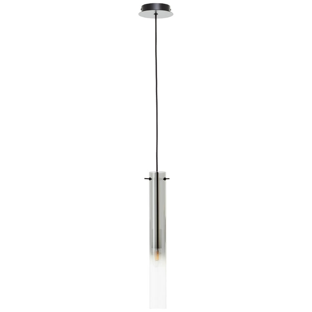 Hängelampe Glasini schwarz mit Rauchglas Brilliant 4004353429552