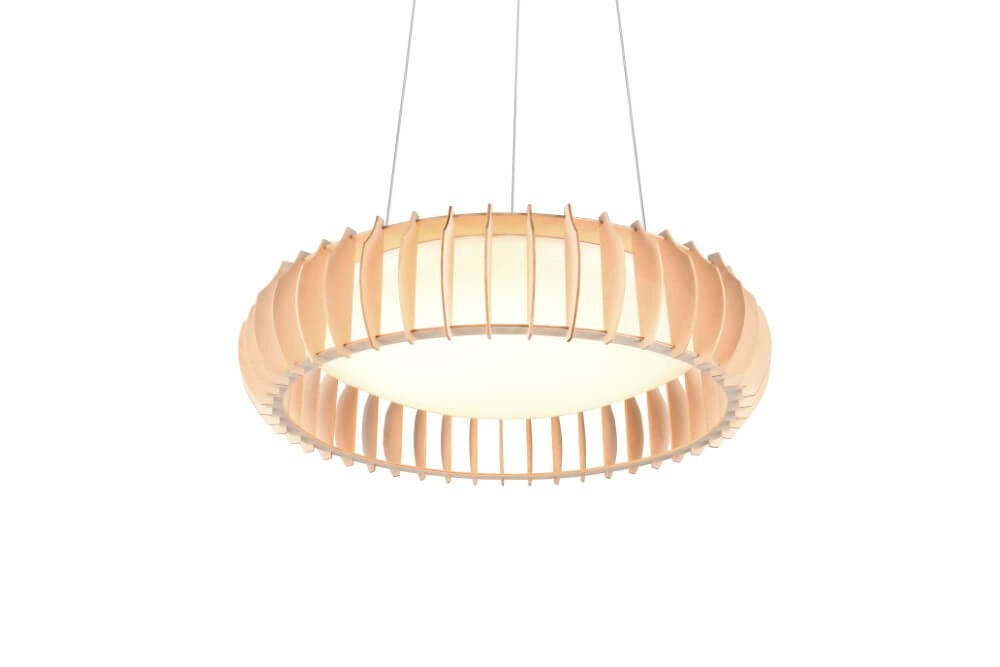 Hängelampe aus Holz Monte Ø 60cm Trio 4017807600100