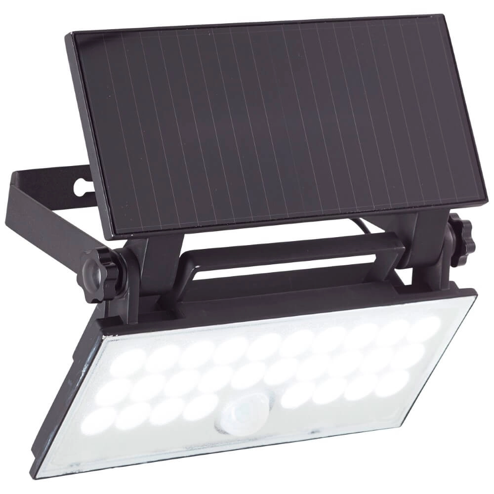 Schwarze Wandlampe Luton Solar- Brilliant 4004353437793