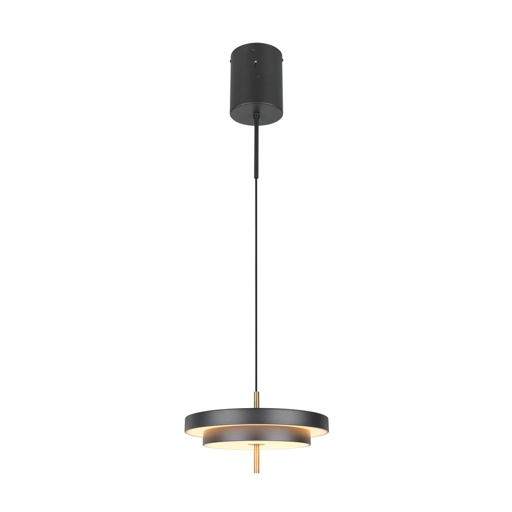Design-Pendelleuchte Keaton schwarz mit gold Ø 40cm Trio 4017807653366